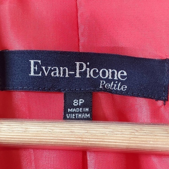 Evan-Picone Petite 2 Button Coral Blazer Jacket Size 8P - Picture 5 of 8